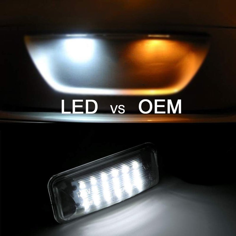 Gempro License Plate Light, 2-Pack LED License Plate Lamp Assembly for Subaru BRZ Scion FR-S Impreza WRX STi Legacy Crosstrek Toyota 86, Powered by 18SMD Xenon White LED Lights - Image 3